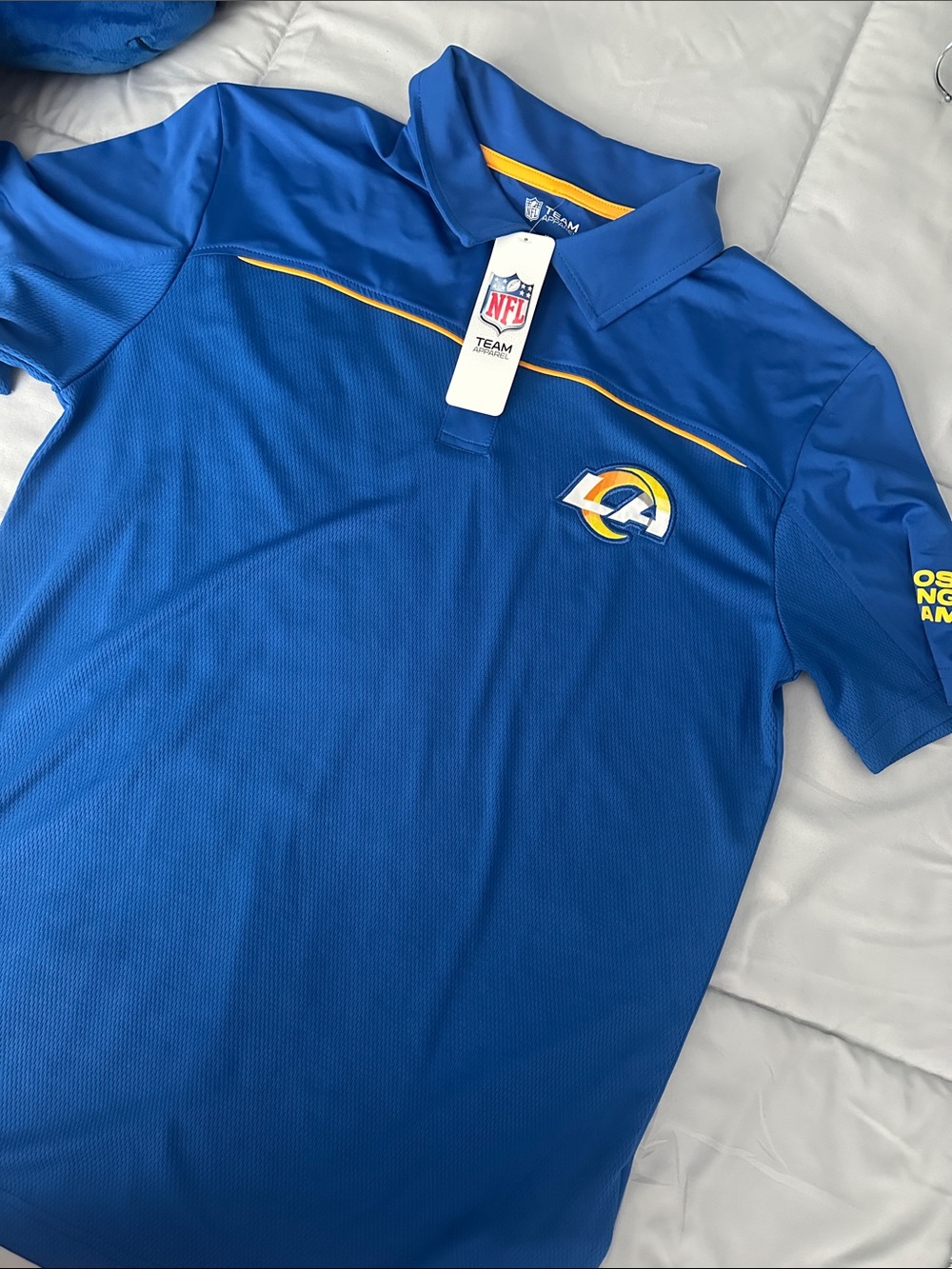 NFL Team Logo Royal Blue Polo with Yellow Trim